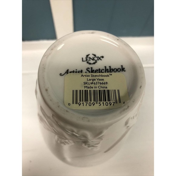 Lenox‎ Artist Sketchbook 11" Pink Pelargonium Zonal Vase Flowers Floral - Picture 5 of 5